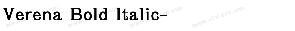 Verena Bold Italic字体转换